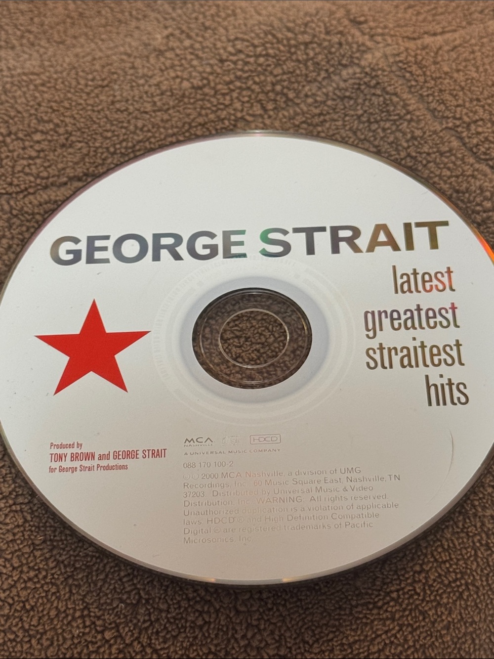 George Strait Latest Greatest Straitest Hits CD Disc - 2000 MCA Records